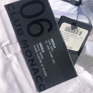 NWT Club Monaco white flare leg pants 6